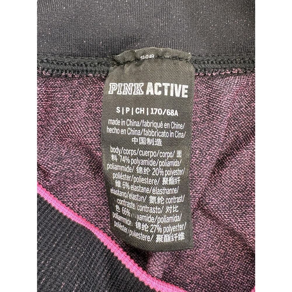 Victoria’s Secret PINK Active Leggings Pink & Black Women’s Size Small - Picture 3 of 7